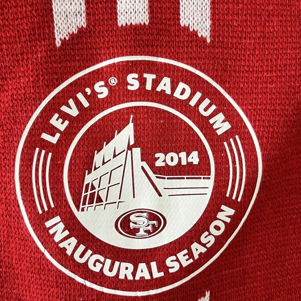 San Francisco 49ers Scarf 2014 Inaugural Season Levis Stadium SGA Red White NFL